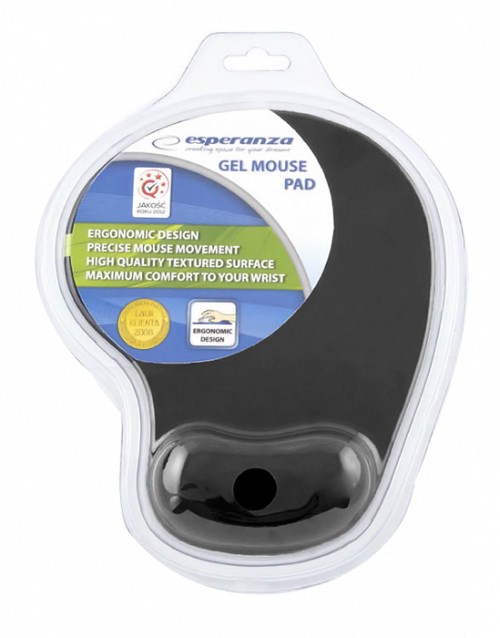 ESPERANZA gel mouse pad EA137K, 230x190x20mm, μαύρο EA137K