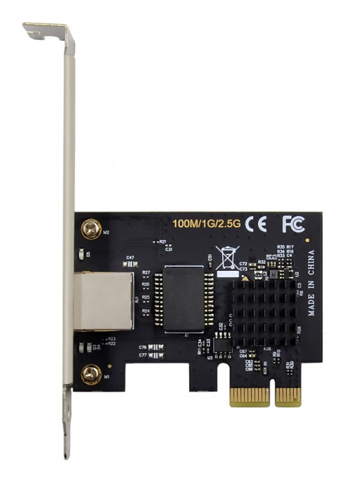 POWERTECH κάρτα επέκτασης PCIe σε RJ45 2.5G ST7266, RTL8125B ST7266