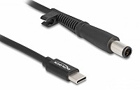 DELOCK καλώδιο τροφοδοσίας laptop 87972, USB-C σε HP 7.4x5.0mm, 1.5m, μαύρο 87972