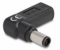 DELOCK αντάπτορας τροφοδοσίας 60008, USB-C σε Dell 7.4x5mm, 90°, μαύρος 60008