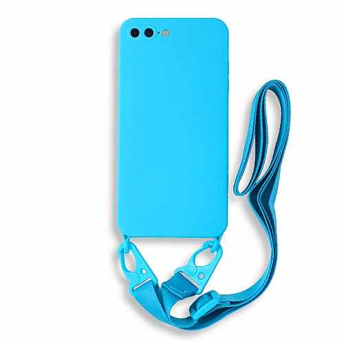 Bodycell Silicon Case με Λουρακι iPhone 7/8 Plus  Blue