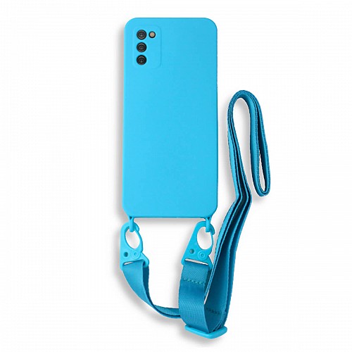 Bodycell Silicon Case με Λουρακι Samsung A02s Blue