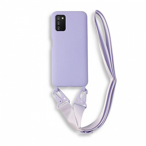Bodycell Silicon Case με Λουρακι Samsung A03s Violet