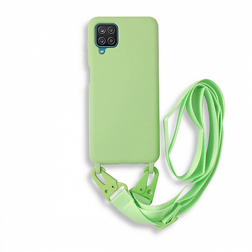 Bodycell Silicon Case με Λουρακι Samsung A12 Green