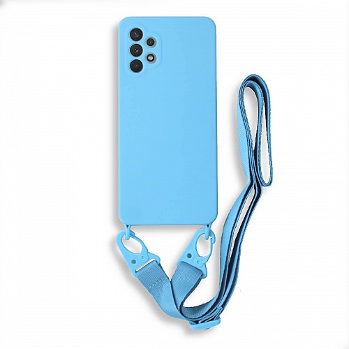Bodycell Silicon Case με Λουρακι Samsung A32 4G Blue