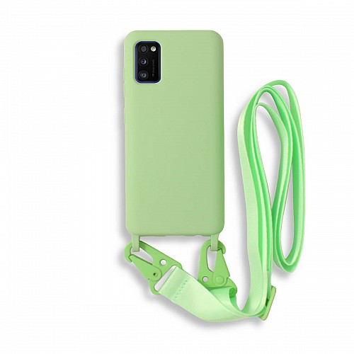 Bodycell Silicon Case με Λουρακι Samsung A41 Green