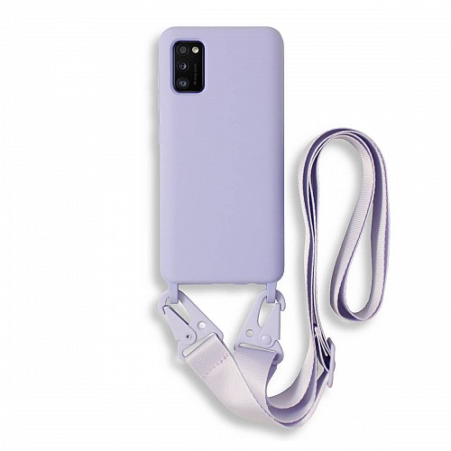 Bodycell Silicon Case με Λουρακι Samsung A41 Violet