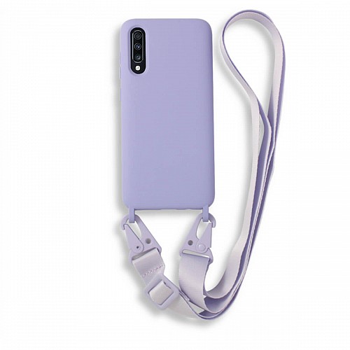 Bodycell Silicon Case με Λουρακι Samsung A70/A70s Violet