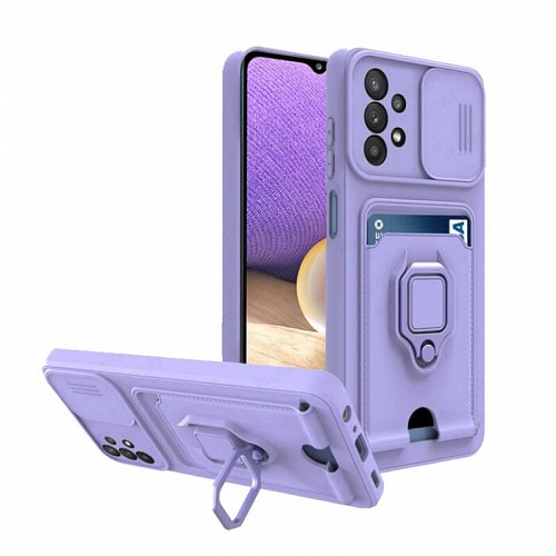 Bodycell Multifunction Case Με Κορδονι Samsung A23 Purple