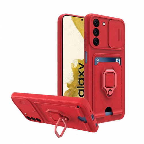 Bodycell Multifunction Case Με Κορδονι Samsung S22 Plus 5G Red