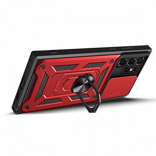 Bodycell Armor Slide Cover Case iPhone 12 Pro  Red