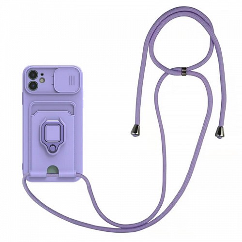 Bodycell Multifunction Case Με Κορδονι iPhone 11 Pro  Purple