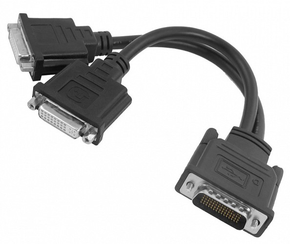 POWERTECH αντάπτορας DMS-59 σε 2x DVI CAB-DMS59DVI, 0.25m, μαύρος CAB-DMS59DVI