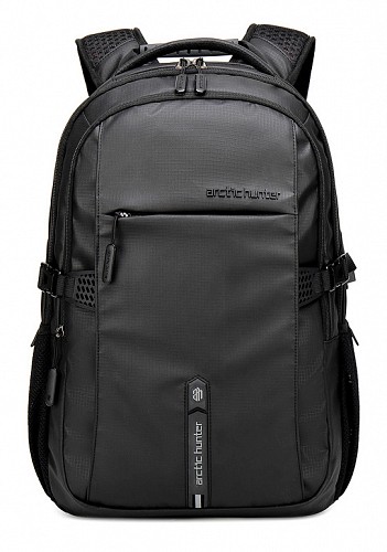 ARCTIC HUNTER τσάντα πλάτης B00388 με θήκη laptop 15.6, USB, 27L, μαύρη B00388-BK