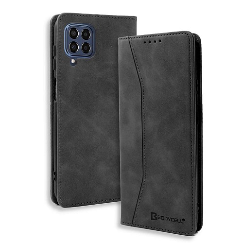 Bodycell Book Case Pu Leather Samsung M53 5G Black