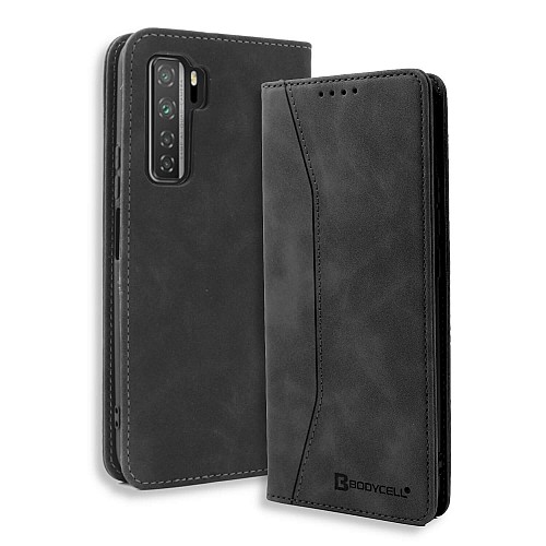Bodycell Book Case Pu Leather Huawei P40 Lite 5G/Nova 7 SE Black