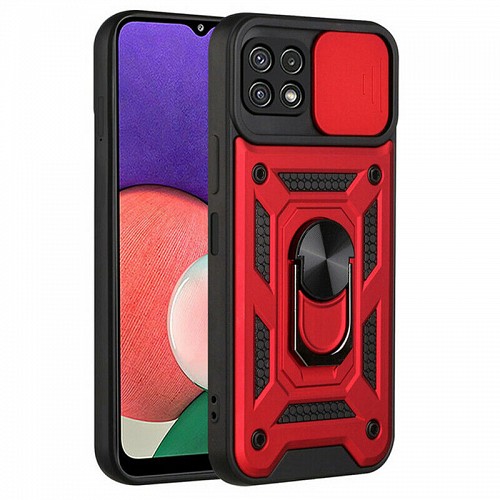 Bodycell Armor Slide Cover Case Samsung A22 5G Red