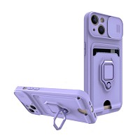 Bodycell Multifunction Case Με Κορδονι iPhone 14 Plus  Purple