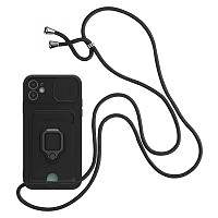 Bodycell Multifunction Case Με Κορδονι Samsung A52/A52s 4/5G Black