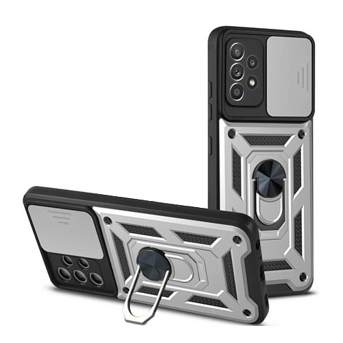 Bodycell Armor Slide Cover Case Samsung A72 4G/5G Silver