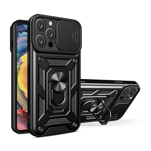 Bodycell Armor Slide Cover Case iPhone 14 Pro  Black