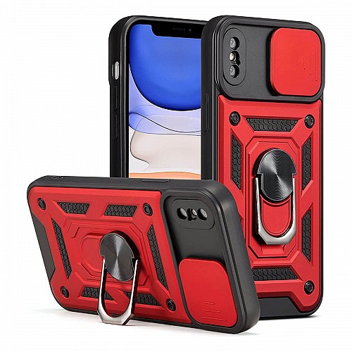 Bodycell Armor Slide Cover Case iPhone X/XS Red