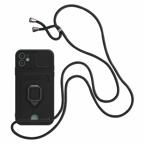 Bodycell Multifunction Case Με Κορδονι Samsung A52/A52s 4/5G Black
