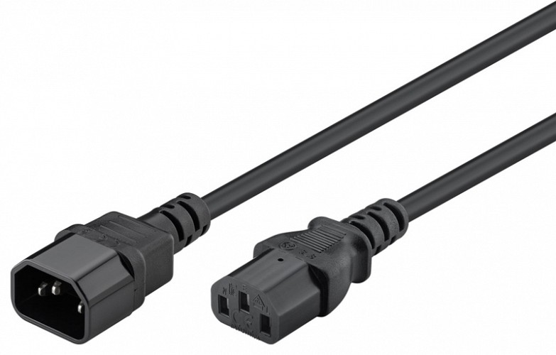 GOOBAY καλώδιο προέκτασης τροφοδοσίας 50081, 0.75mm², 2m, μαύρο 50081