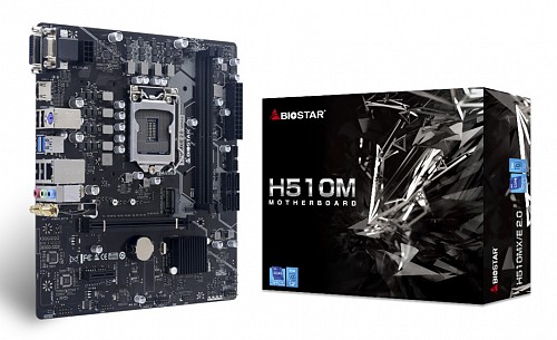 BIOSTAR μητρική H510MX/E 2.0, 2x DDR4, s1200, USB 3.2, uATX, GbE, Ver. 6.2 H510MX-E-2.0