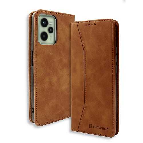 Bodycell Book Case Pu Leather Realme C35 Brown