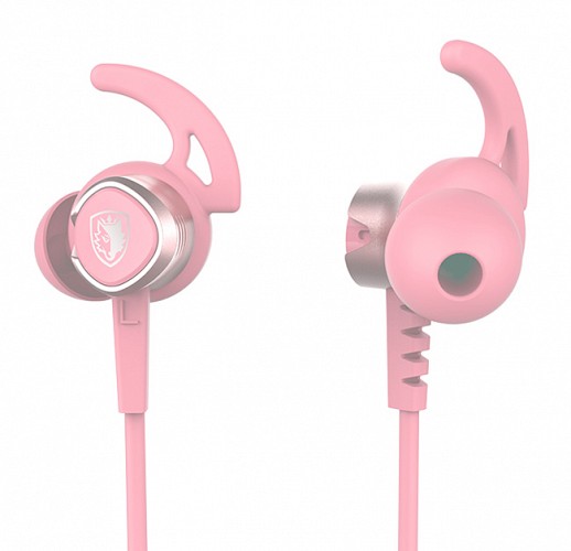 SADES gaming earphones Wings 20 με μικρόφωνο, 3.5mm, Φ12mm, 1.2m, ροζ SA-606-PK