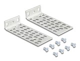 DELOCK σετ βάσεις τοποθέτησης για rack 66236, ασημί, 2τμχ 66236