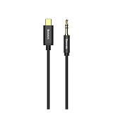 Baseus Yiven Regular USB 2.0 Cable USB-C male - 3.5mm male Μαύρο 1.2m (CAM01-01) (BASCAM0101)