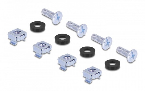 DELOCK σετ βάσεις τοποθέτησης για rack 66236, ασημί, 2τμχ 66236
