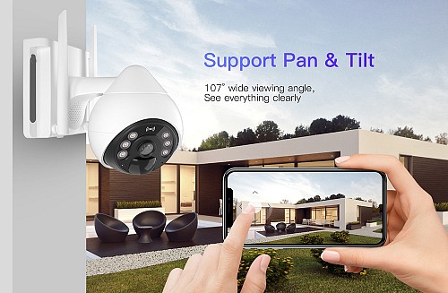 VSTARCAM smart ηλιακή κάμερα CB69, 10000mAh, IP66, 3MP, WiFi, PTZ CB69-TZ