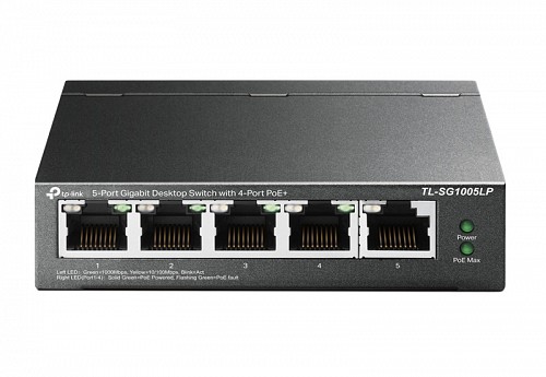 TP-LINK desktop switch TL-SG1005LP, 5-Port Gigabit, 4x PoE+, Ver. 2.0 TL-SG1005LP