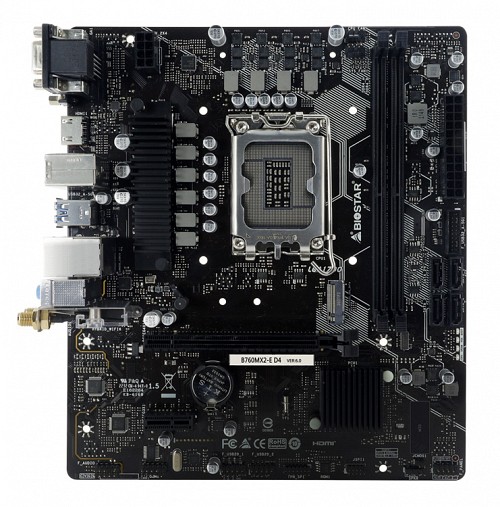 BIOSTAR μητρική B760MX2-E D4, 2x DDR4, s1700, uATX, 2.5G LAN, Ver. 6.0 B760MX2-ED4