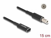 DELOCK καλώδιο τροφοδοσίας 60037, USB-C σε Dell 7.4x5.0mm, 15cm, μαύρο 60037