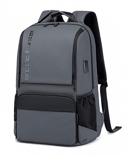 ARCTIC HUNTER τσάντα πλάτης B00532 με θήκη laptop 15.6, USB, 28L, γκρι B00532-GY
