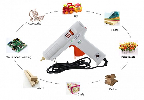 BEST πιστόλι θερμικής σιλικόνης BST-102B, 100W, ρυθμιζόμενη θερμοκρασία BST-102B