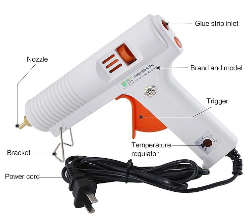 BEST πιστόλι θερμικής σιλικόνης BST-102B, 100W, ρυθμιζόμενη θερμοκρασία BST-102B