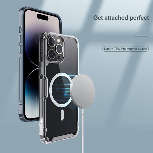 NILLKIN θήκη Nature Pro Magnetic για iPhone 14 Pro, μπλε & διάφανη 6902048248601