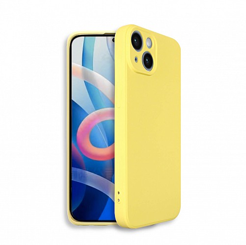 Bodycell Square Liquid Silicon Case iPhone 14  Yellow