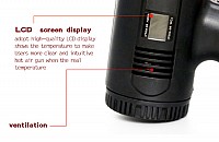 SUNSHINE πιστόλι θερμού αέρα RS-1800D, 2 ταχύτητες, LCD, 1800W, μαύρο RS-1800D