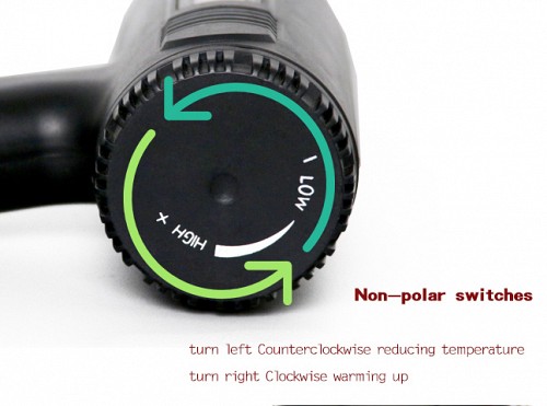 SUNSHINE πιστόλι θερμού αέρα RS-1800D, 2 ταχύτητες, LCD, 1800W, μαύρο RS-1800D