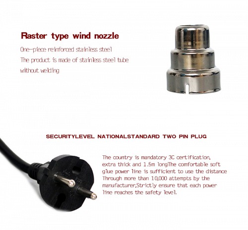 SUNSHINE πιστόλι θερμού αέρα RS-1800D, 2 ταχύτητες, LCD, 1800W, μαύρο RS-1800D