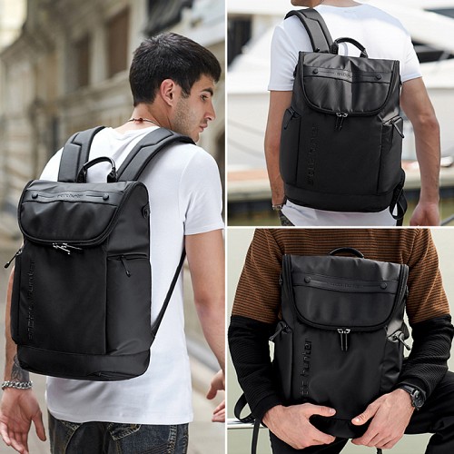 ARCTIC HUNTER τσάντα πλάτης B00465 με θήκη laptop 15.6, 25L, μαύρη B00465-BK