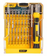 DELI σετ κατσαβίδια ακριβείας DL1033D, αντιολισθητική λαβή, Cr-V, 33τμχ DL1033D