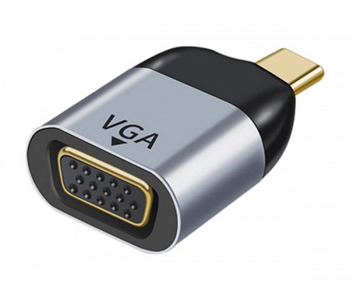 POWERTECH αντάπτορας USB-C σε VGA PTH-094, 1080p/60Hz, γκρι PTH-094