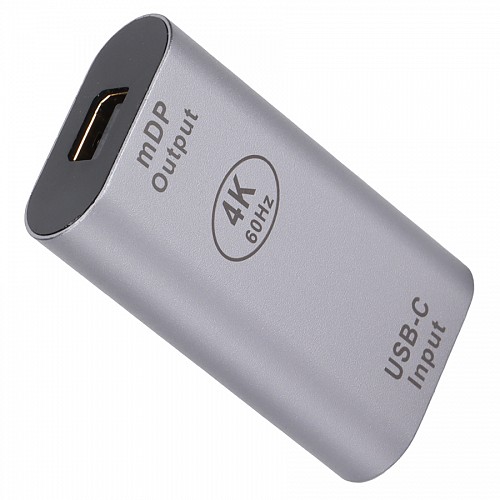 POWERTECH αντάπτορας USB-C σε Mini DisplayPort PTH-098, 4K/60Hz, γκρι PTH-098